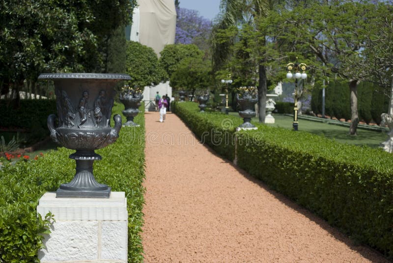 Giardini Bahá'í ad Haifa, Israele immagini stock
