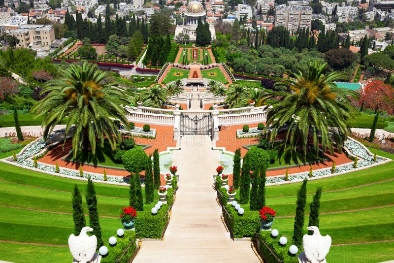 Giardini Di Bahai A Haifa Israele. Immagine Stock