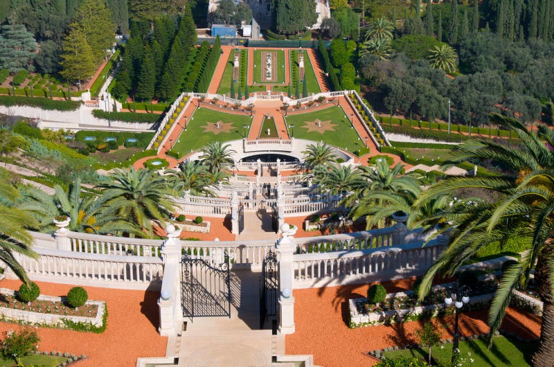 Giardini Bahá'í. Haifa. Israele fotografie stock libere da diritti