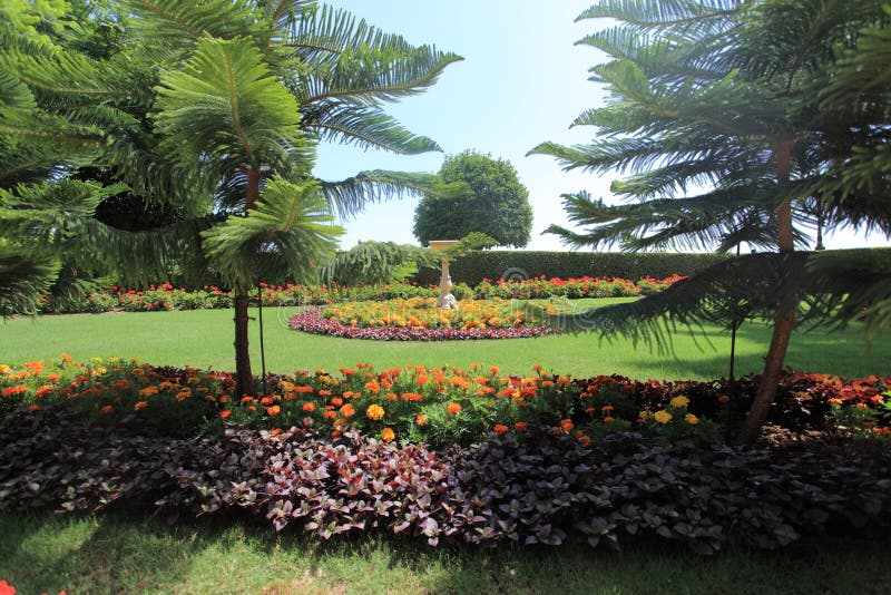 Giardini di Bahai sul monte Carmelo a Haifa immagini stock libere da diritti