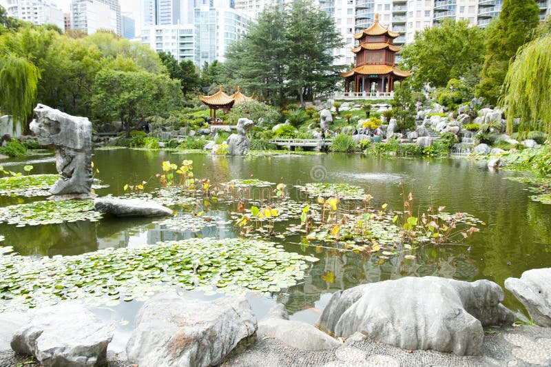 Giardino cinese di amicizia fotografie stock libere da diritti