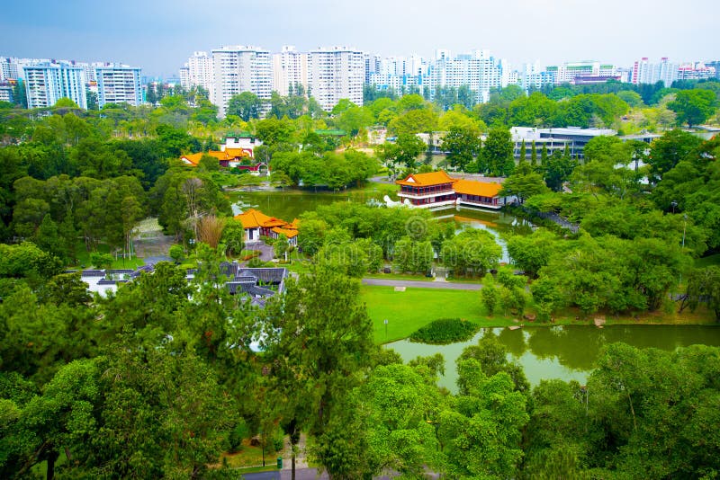 Giardino cinese e giapponese fotografie stock