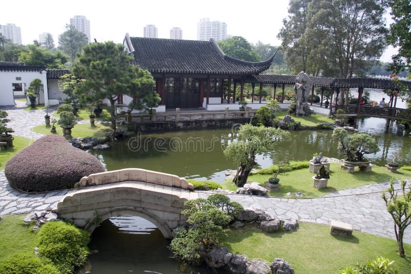 Giardino in stile cinese fotografia stock libera da diritti