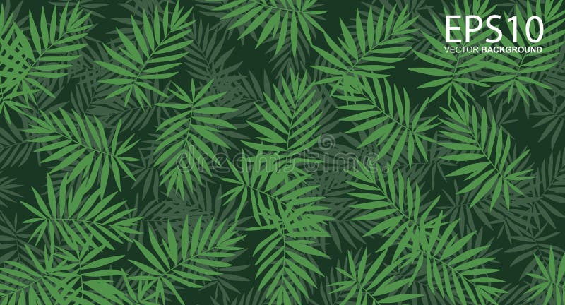 Giardino verticale con il fondo verde tropicale del modello della foglia illustrazione di stock