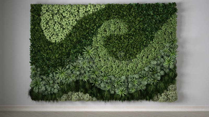 Giardino verticale, interior design illustrazione vettoriale