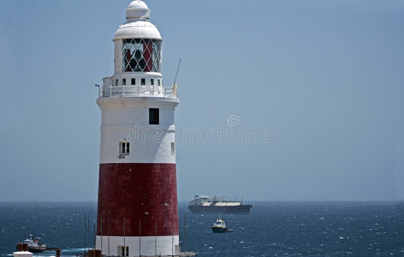 Gibraltar lighthouse stock photography