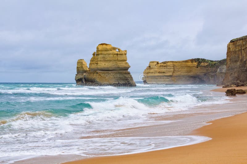 Gibson Steps Beach - Port Campbell royalty free stock photography Gibson Steps Beach - Port Campbell royalty free stock photography