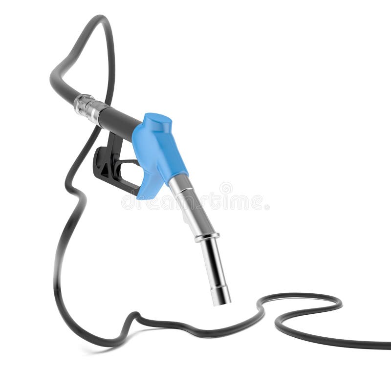 Gicleur bleu de pompe à gaz illustration stock Gicleur bleu de pompe à gaz illustration stock