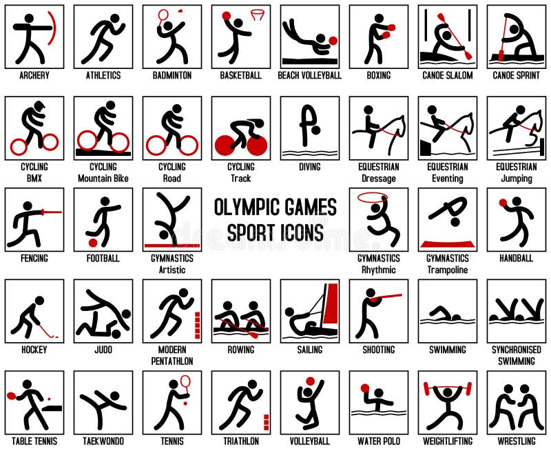 Gier ikon olimpijski sport royalty ilustracja