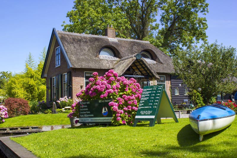 Giethoorn, Países Baixos fotografia de stock Giethoorn, Países Baixos fotografia de stock