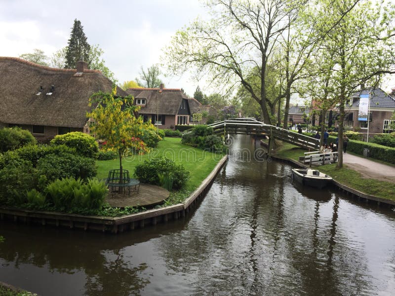 Giethoorn wioska, Wenecja holandie zdjęcie stock Giethoorn wioska, Wenecja holandie zdjęcie stock