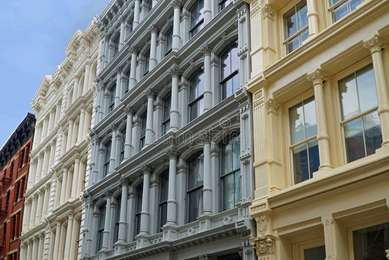 Gietijzergebouwen in SoHo-district van Manhattan royalty-vrije stock fotografie Gietijzergebouwen in SoHo-district van Manhattan royalty-vrije stock fotografie