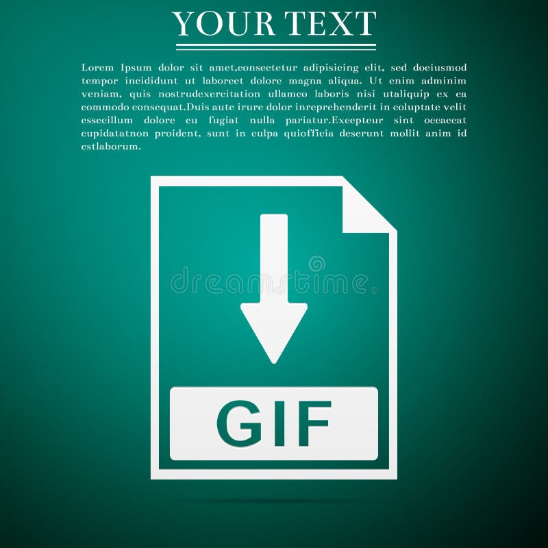 GIF File Document Icon. Download GIF Button Icon Isolated with Long Shadow  Stock Vector - Illustration of long, extension: 176289612