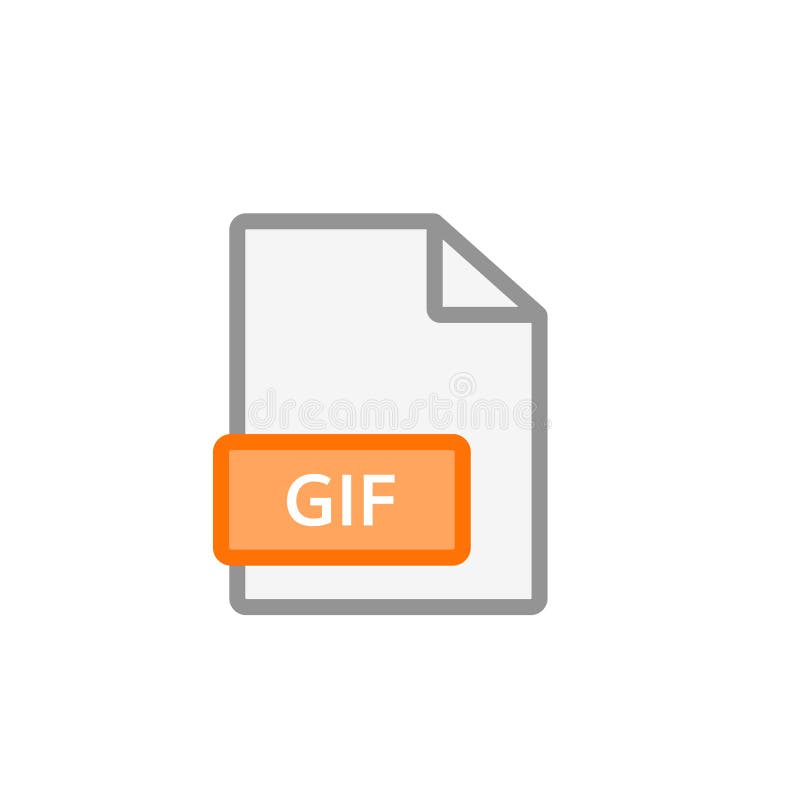 Extension Gif Document Icon Outline Style Stock Vector by ©iconfinder  459486430