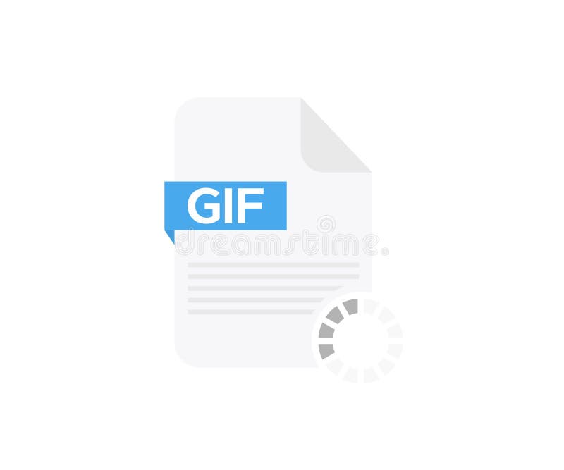 GIF File Document Icon. Download GIF Button Icon Isolated with Long Shadow  Stock Vector - Illustration of long, extension: 176289612