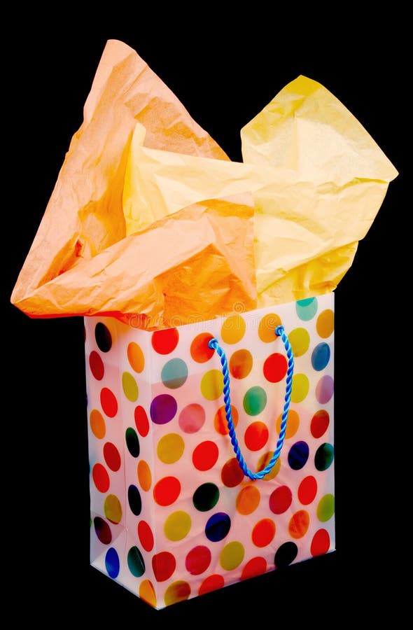 Gift Bag stock image. Image of orange, presents, holidays 3370875