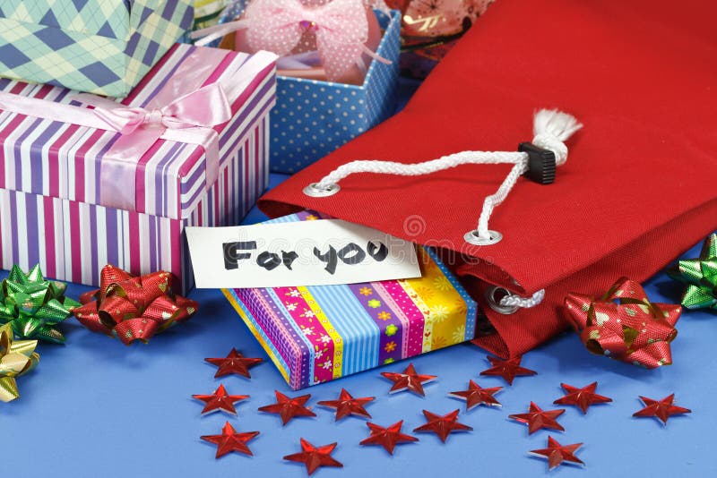 Gift bag and gift boxes stock image. Image of handle 25772359