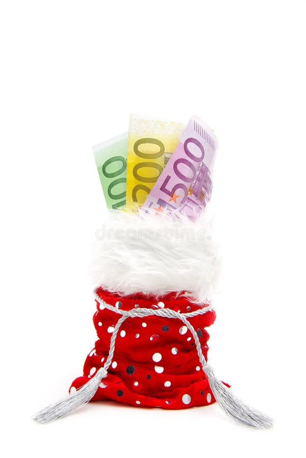 Gift bag with money stock image. Image of present, bills 19563105