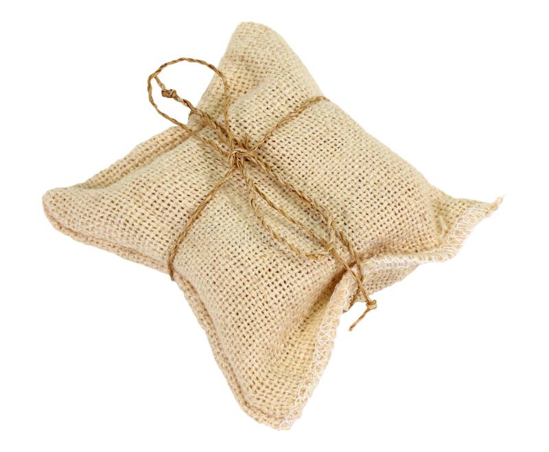 Gift Bag Sack Isolated on White Stock Photo Image of pouch, fiber