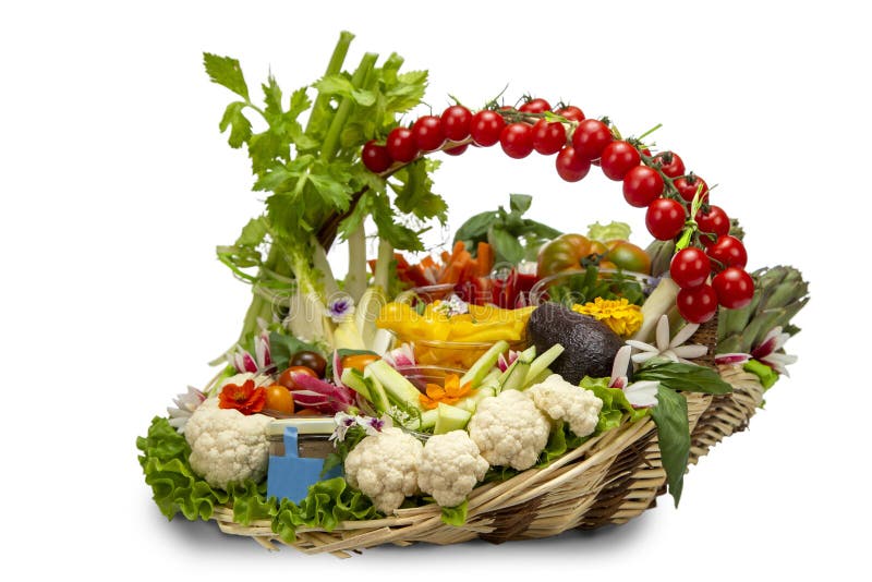 Gift Basket with a Selection of Mixed Vegetables Stock Image Image of gardening, seasonal
