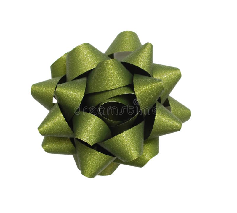 Gift bow green stock photo. Image of white, isolated 18511958