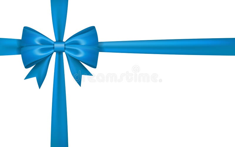 Blue Ribbon Color Bows Isolated Stock Vector (Royalty Free