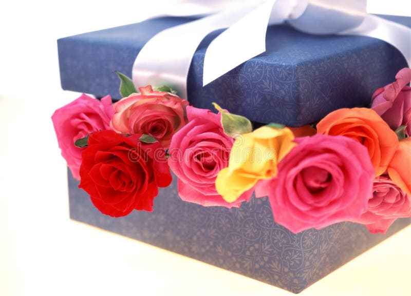 Download Gift Box stock image. Image of celebration, petal, decoration - 106479