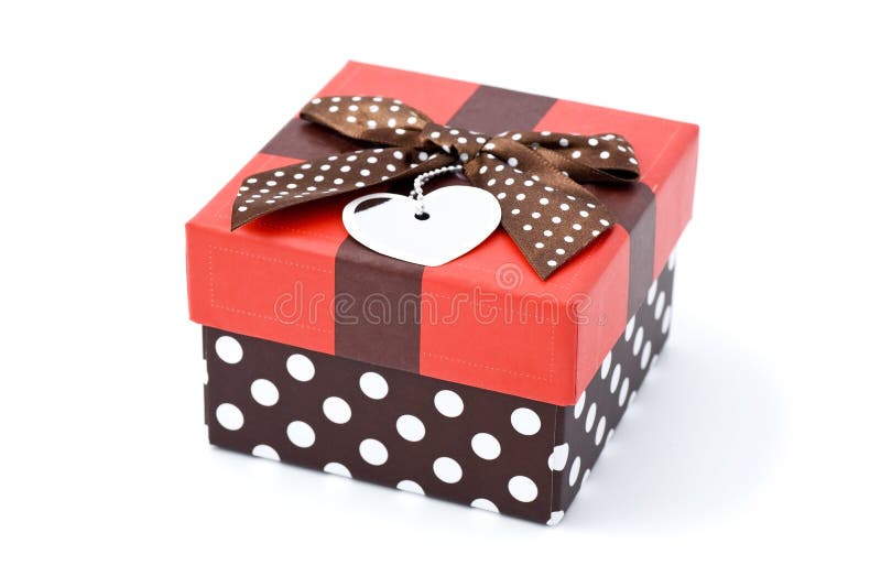 Gift box. With ribbon on white back ground royalty free stock photography Gift box. With ribbon on white back ground royalty free stock photography