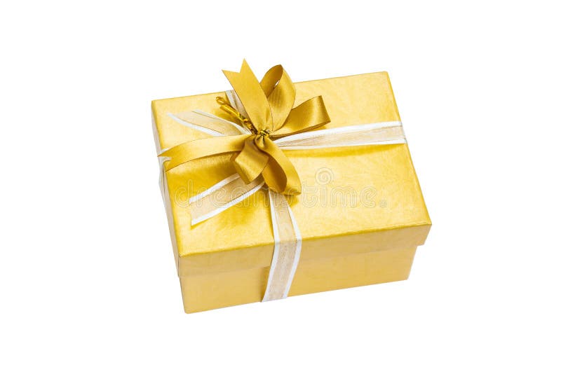 Gift Box Gold Color Royalty Free Stock Images Image 26475479