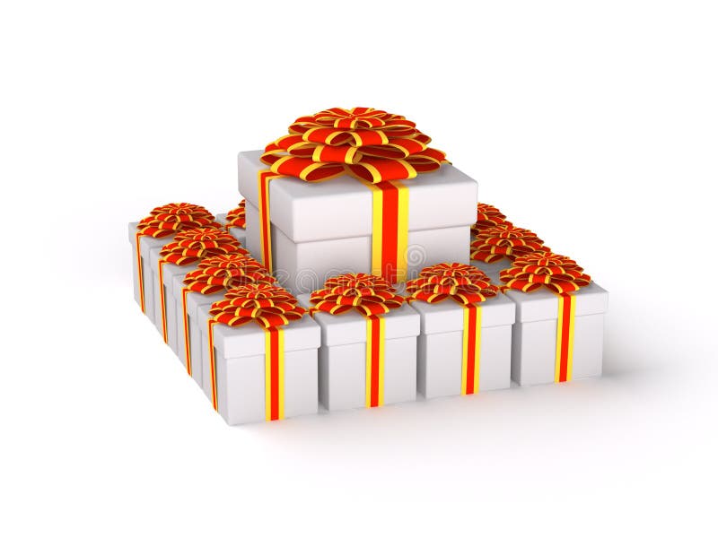 Gift Box Isolated on White Background Stock Illustration Illustration