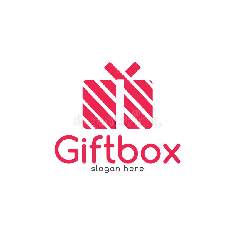 Gift box logo template stock vector. Illustration of white 175533891