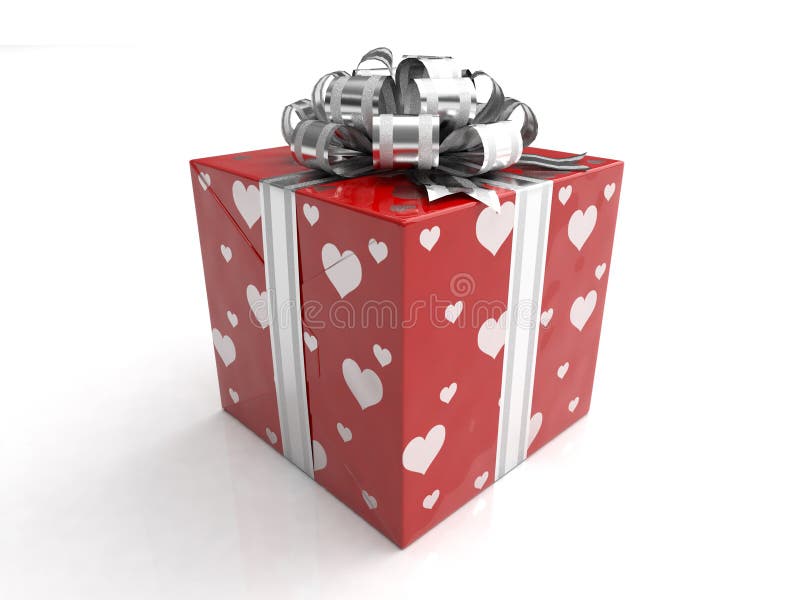 Gift Box for Love or Valentines Stock Illustration Illustration of