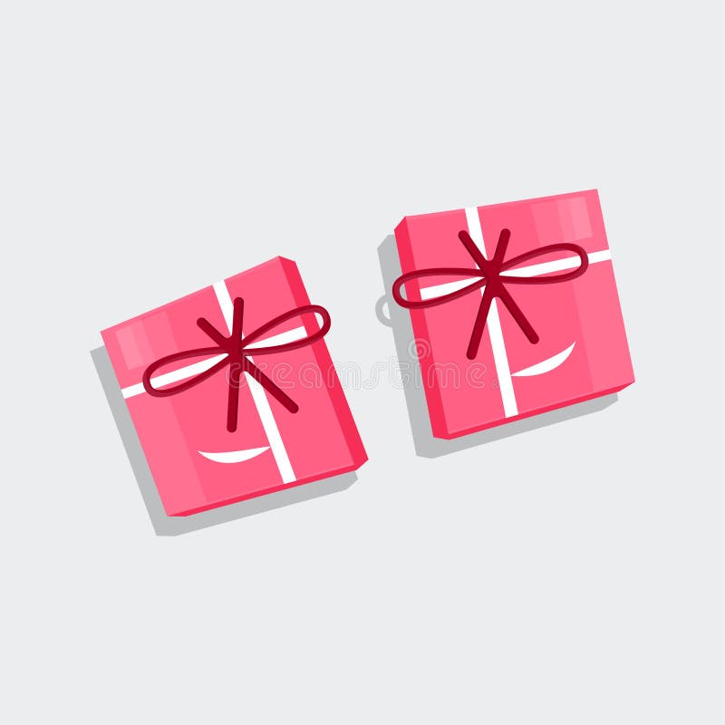 Gift Box is Pink. Very Funny Icon Stock Illustration - Illustration of  holiday, heart: 172629322