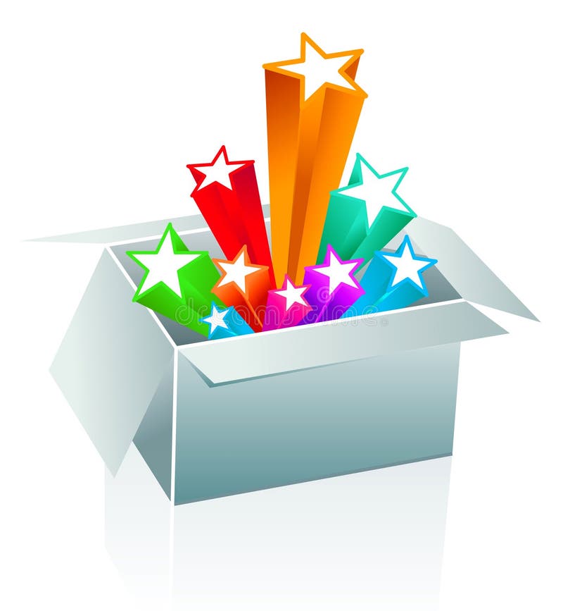 Gift Box Surprise Entertainment Stock Vector Illustration of