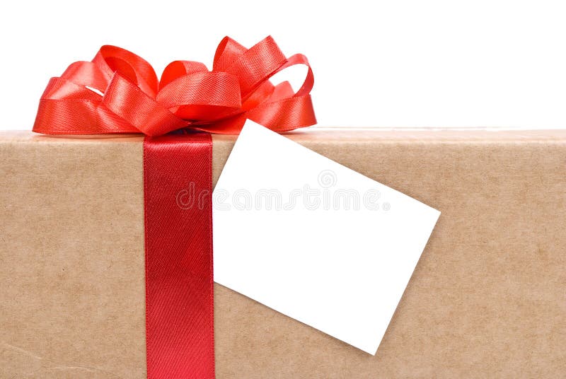 Gift box with tag