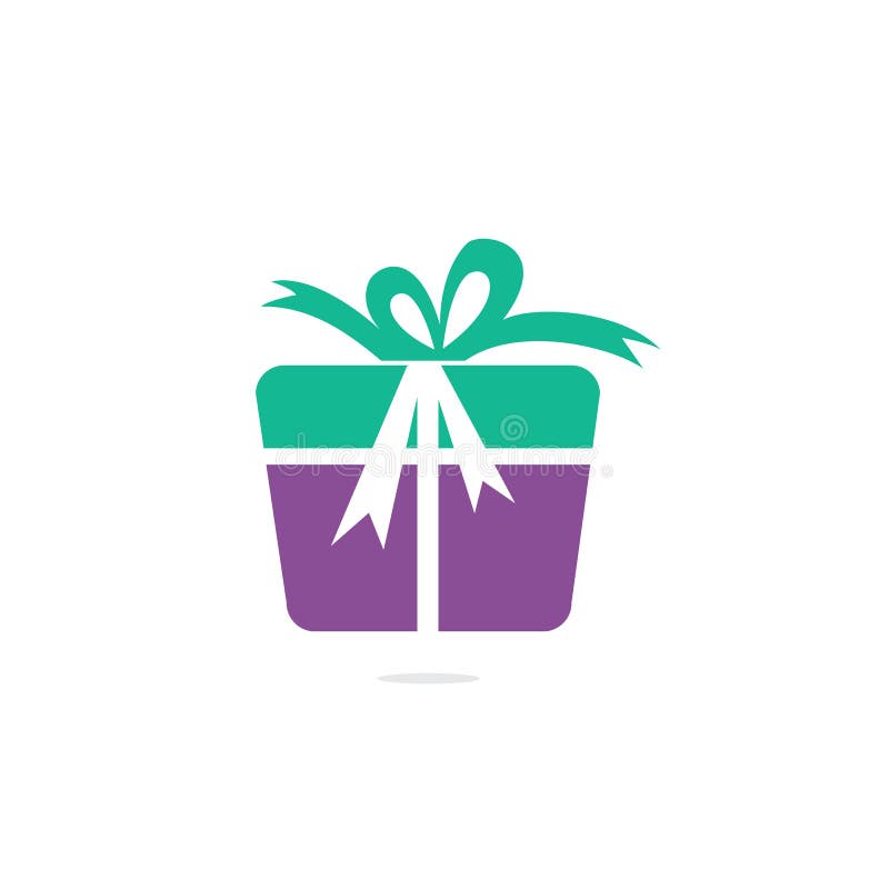 Gift box vector logo design. stock illustration Gift box vector logo design. stock illustration