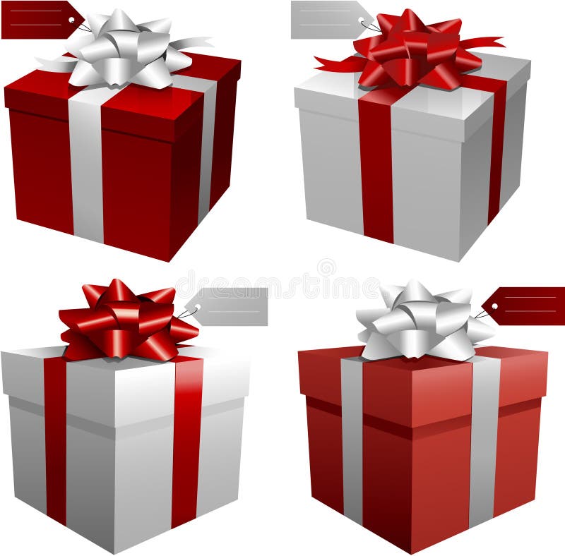Vector Gift boxes for Christmas or birthday. Pile boxes vectors