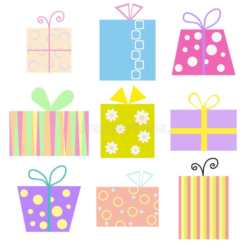 Gift boxes royalty free illustration