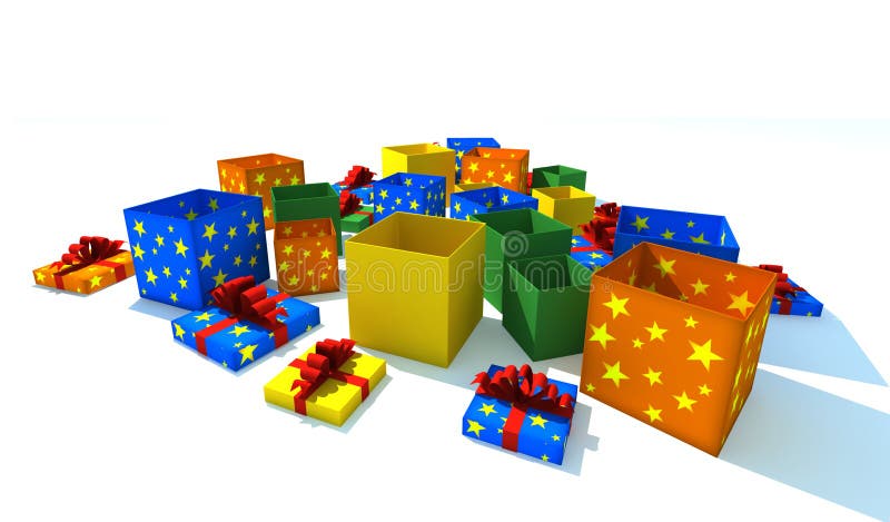 Gift boxes - 3d isolated