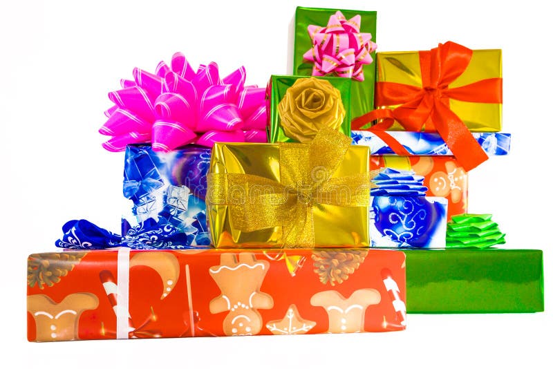 Download Gift Boxes Mockup, Packaging In Colorful Wrapping Paper ...