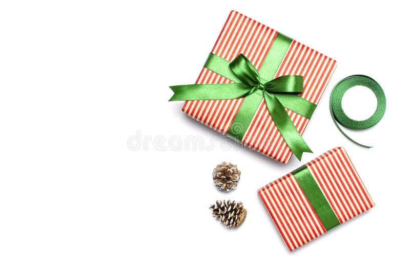 Flat Lay Blank Envelope Scissors Wrapping Paper Ribbons Christmas Gifts  Stock Photo by ©AntonMatyukha 218029978