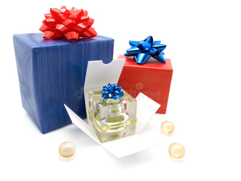 Gift boxes with perfume