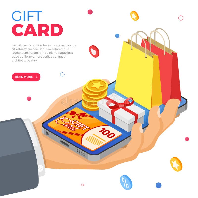 Gift Card Customer Loyalty Programs Banner vector illustration