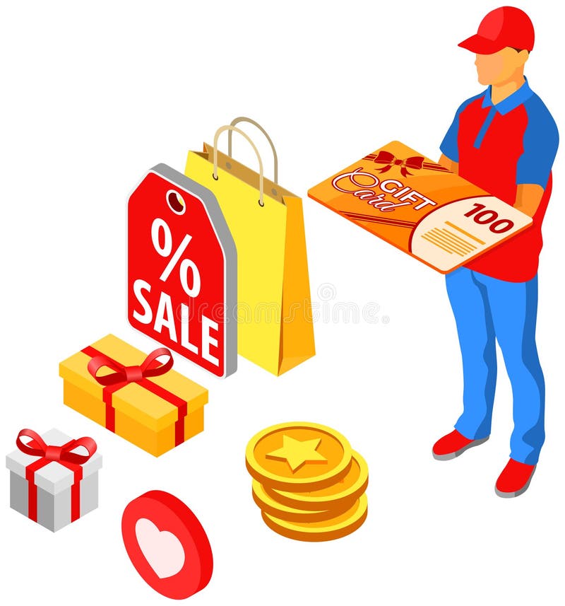 Gift Card Customer Loyalty Programs Banner royalty free illustration