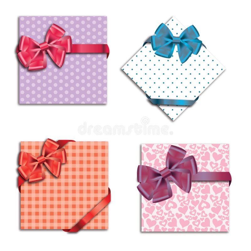 Gift cards with ribbon.