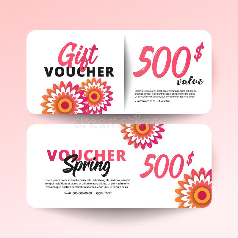 Gift Certificate, Coupon Template. Stock Vector - Illustration of