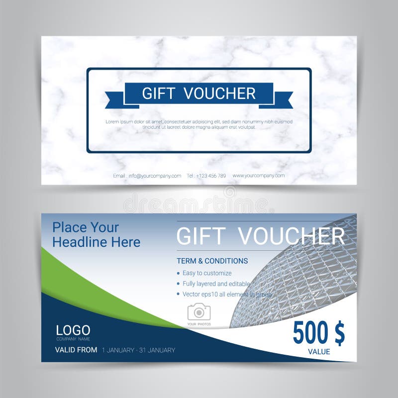 Gift certificates and vouchers template.