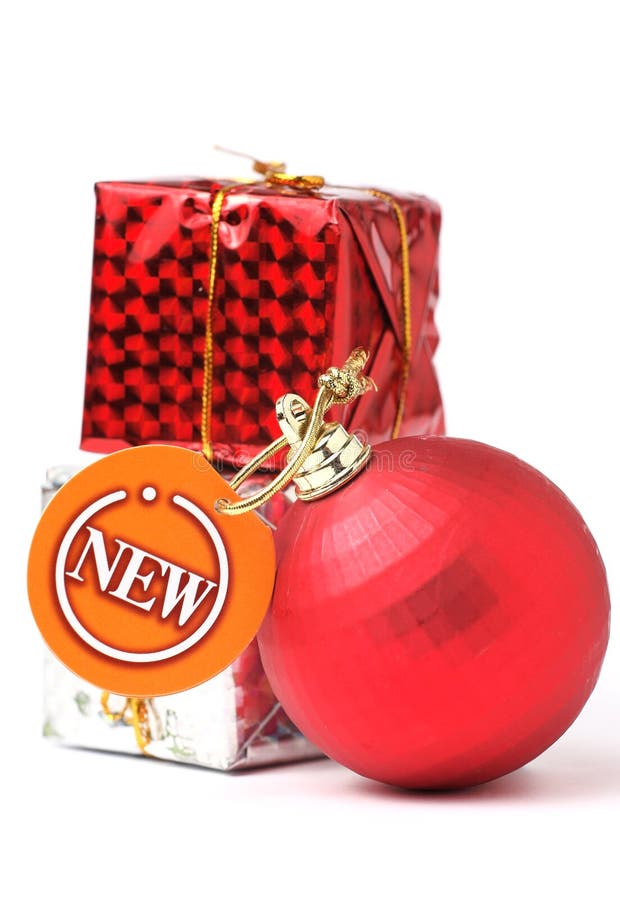Gift and christmas balls stock image. Image of christmas 17306445