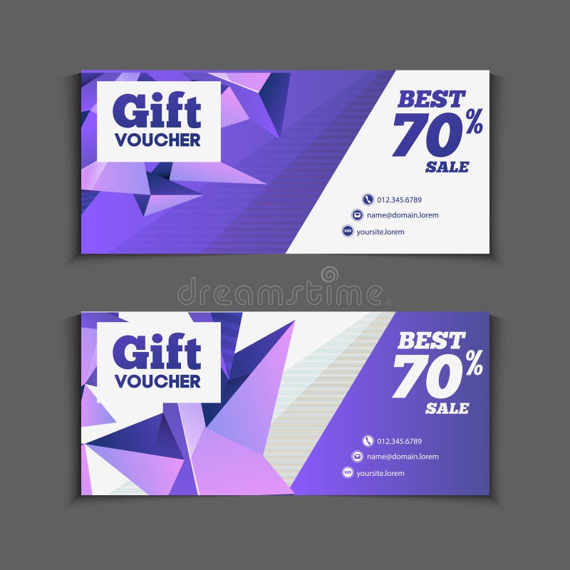 Gift Or Discount Voucher Template With Modern Design, Special Of Stock
