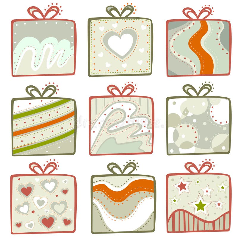 Gift icon set